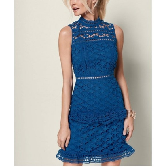 Blue Lace Venus Dress - Picture 1 of 3